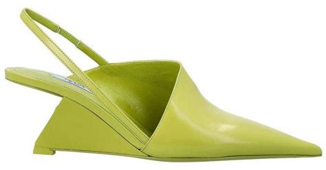 prada slingback wedge sandal|prada slingback pointed toe pumps.